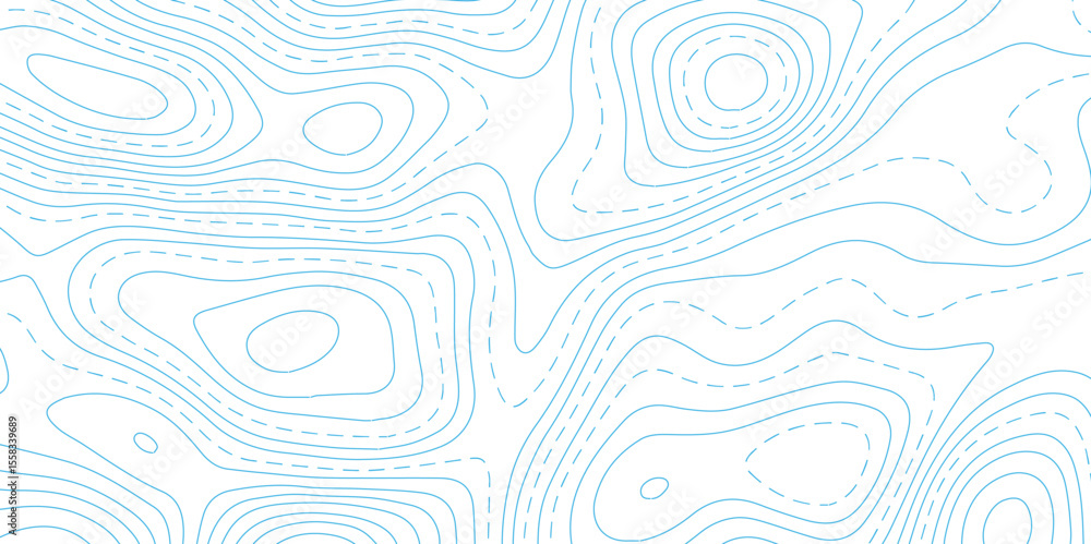 Poster light blue abstract topographic line background for mapping, texture and design.