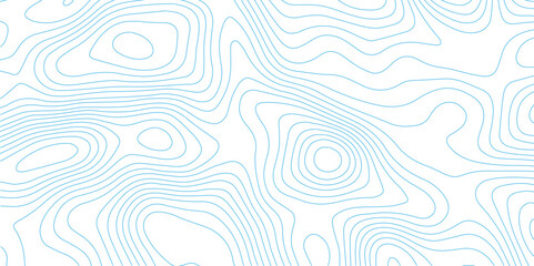Topographic Blue Line Background with Abstract Mapping and Elevation Texture.