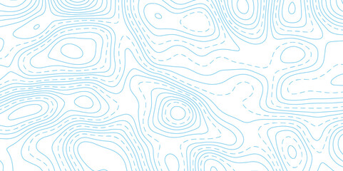 Seamless Blue Topographic Map Background with Abstract Terrain Line Artwork.