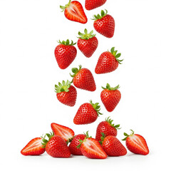 Vibrant Red Strawberries Macro Shot