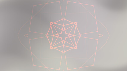 Abstract geometric design with a symmetrical star and polygonal shape