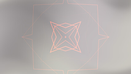 Geometric Abstract with Pink Lines on Muted Gray Gradient Background