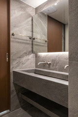 High-end interior bathrooms are usually dimly lit