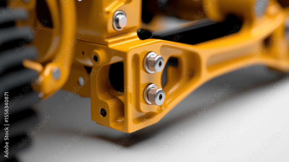 Aufkleber high quality close up of yellow mechanical component showcasing intricate details and precision engi