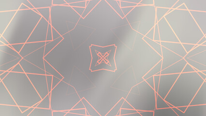 Abstract kaleidoscope pattern with geometric shapes and soft color tones