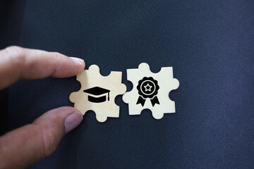 certification. qualifications, certificates and graduate icons. the concept of academic...