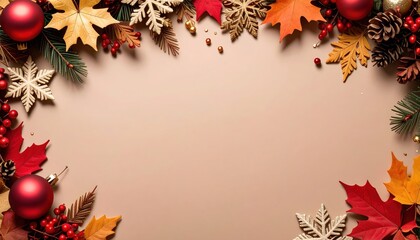 Festive autumn decoration seasonal celebration image warm indoor overhead view seasonal aesthetics