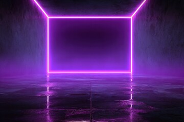 Neon purple wallpaper background creating a vibrant and immersive atmosphere in a contemporary setting ideal for modern design