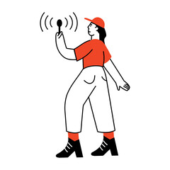 A hand drawn illustration depicting a gas checker 
