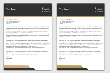 Abstract Corporate Business Style Letterhead Design Vector Template For Your Project. Simple And Clean Print Ready Design, Elegant Flat Design Vector Illustration.