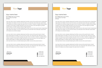 Abstract Corporate Business Style Letterhead Design Vector Template For Your Project. Simple And Clean Print Ready Design, Elegant Flat Design Vector Illustration.