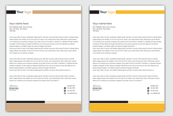 Abstract Corporate Business Style Letterhead Design Vector Template For Your Project. Simple And Clean Print Ready Design, Elegant Flat Design Vector Illustration.