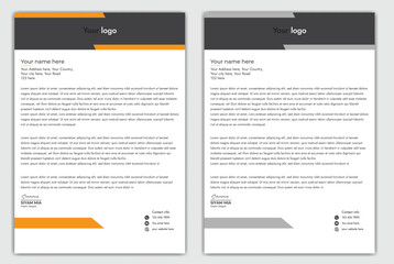 Abstract Corporate Business Style Letterhead Design Vector Template For Your Project. Simple And Clean Print Ready Design, Elegant Flat Design Vector Illustration.