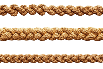 Braided rope brushes arranged neatly in a pattern showcasing their seamless knit, ideal for various crafts and artistic applications