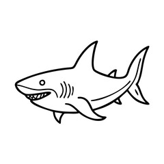 Fototapeta premium Shark icon isolated 