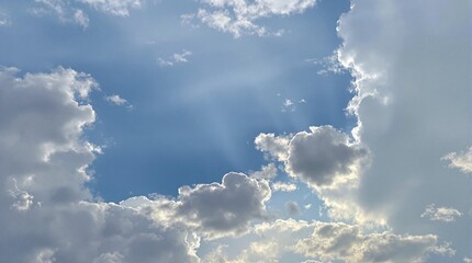 background, sky, blue, light, summer, nature, landscape, sunlight, bright, heaven, abstract, day, weather, sunny, white, climate, environment, fluffy, horizon, cloudy, air, sun, clear, pattern, spring