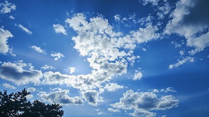 background, sky, blue, light, summer, nature, landscape, sunlight, bright, heaven, abstract, day, weather, sunny, white, climate, environment, fluffy, horizon, cloudy, air, sun, clear, pattern, spring