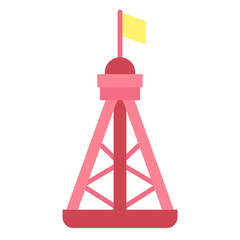 Daymark Nautical Coastal Navigation Icon Illustration © Fahrul