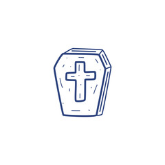 Coffin graphic design illustration