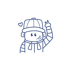 Kids people cartoon character design