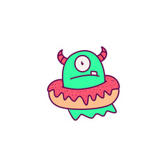 Monster character design vector illustration
