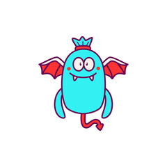 Monster character design vector illustration