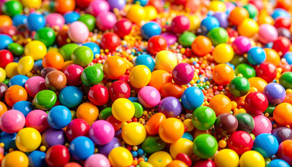 Obraz premium Colorful candy backdrop. Delicious sweets.