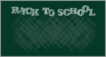 Colorful vector artwork depicts a chalkboard with the phrase Back to School stylized in a fun design. Perfect for educational themes and school-related events