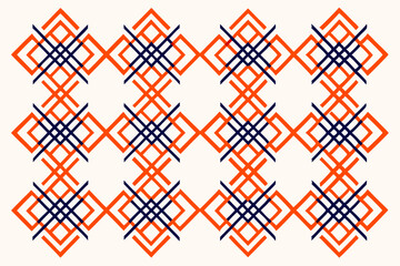 Abstract geometric pattern in orange and navy blue forming a seamless design ideal for modern and creative projects