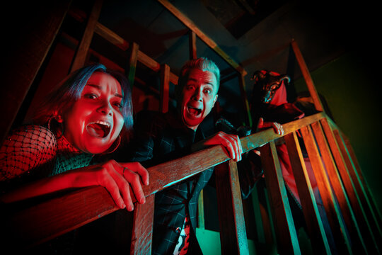 scared people escape