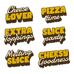 Pizza Phrase Pack with Cheesy Words and Bold Typography
