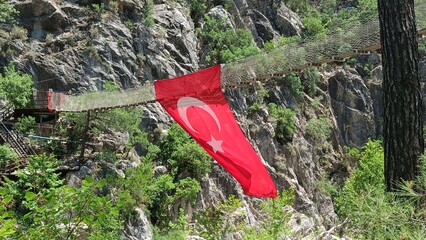 flag of turkey Göynük Canyon