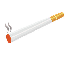 Cute cartoon hand drawn vector Cigarette clipart.
