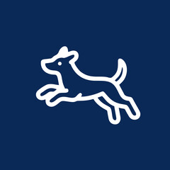 playful cute dog puppy logo cartoon design. fun dog Cartoon Vector Icon Illustration
