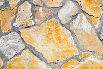 Yellow Stone Masonry Wall
