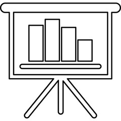 Presentation Board Line Icon