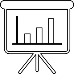 Presentation Board Line Icon