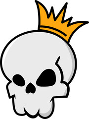 Variant of Cool and Scary Skull Illustration