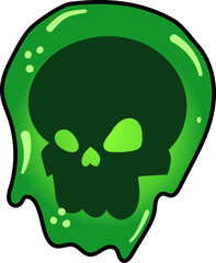 Variant of Cool and Scary Skull Illustration