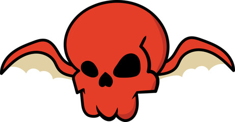 Variant of Cool and Scary Skull Illustration