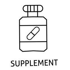 Organic Supplement icon vector