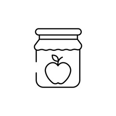 Apple Jar icon design with white background stock illustration