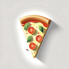 Delicious Pizza Slice A Tempting Illustration