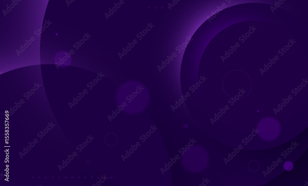 Aufkleber abstract purple wave background with glowing circles and light patterns