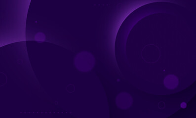 Abstract Purple Wave Background with Glowing Circles and Light Patterns