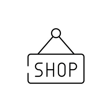 Shope Board icon design with white background stock illustration