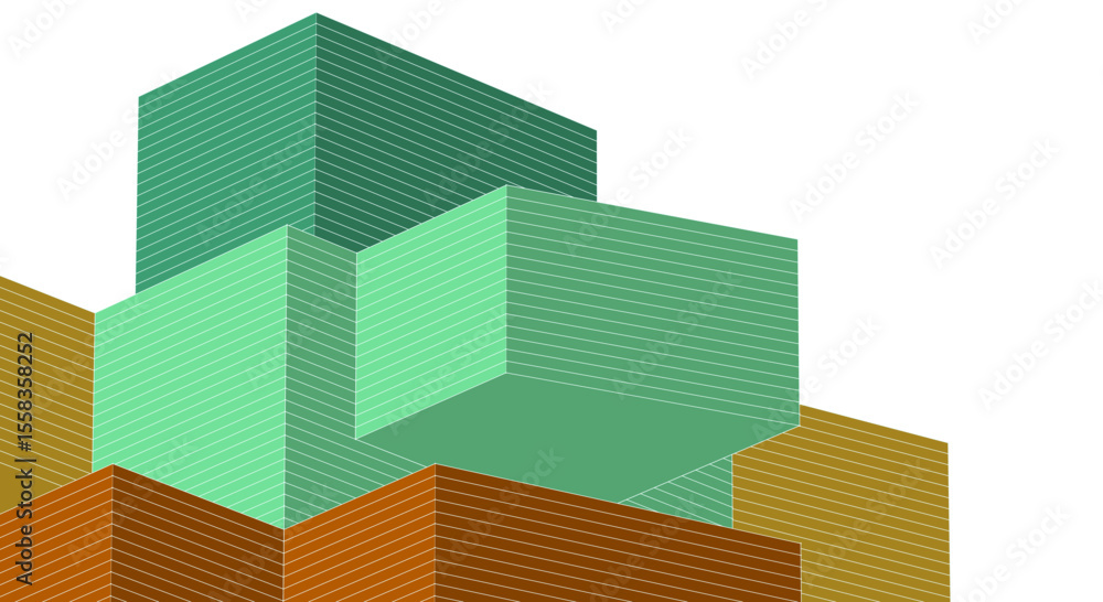 Poster abstract modern architecture 3d rendering