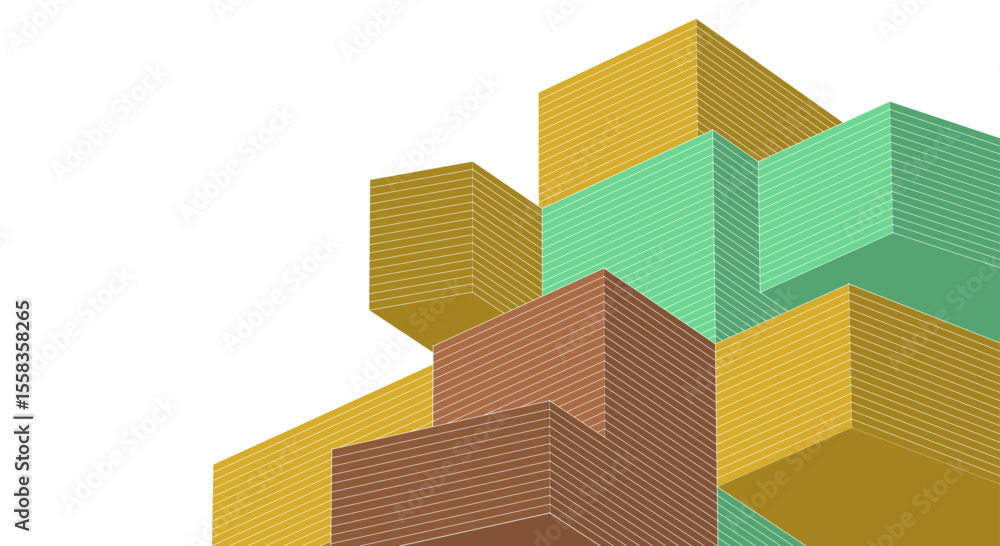 Poster abstract modern architecture 3d rendering