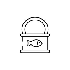 Tuna Can icon design with white background stock illustration
