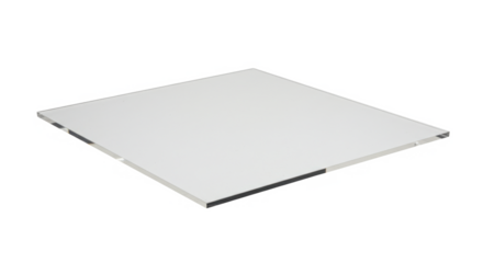 White square panel with sleek edges on neutral background  